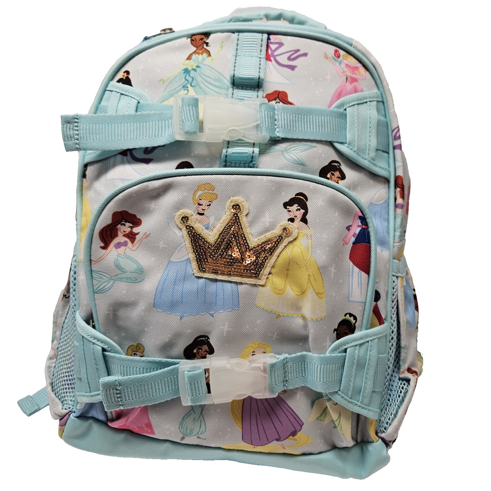 Pottery Barn Kids Small Disney Princess Backpack Aqua Blue NWT No Monogram NEW